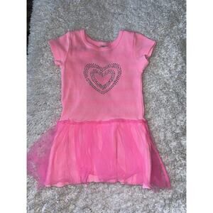 Mignone girls sz. 12 mo. Pink tutu ruffle heart dress. Adorable
